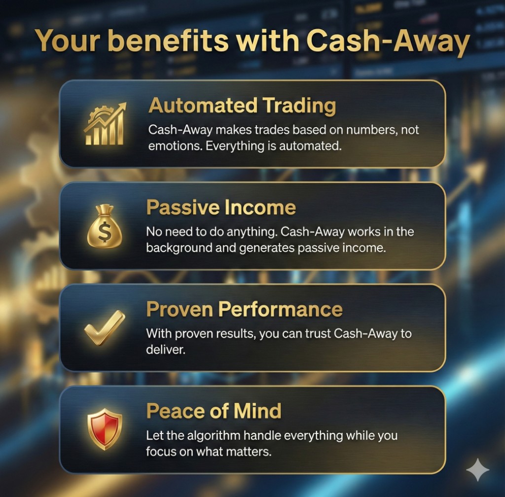 Your benefits with CashAway: Automated Trading, Passive Income, Proven Performance, Peace of Mind